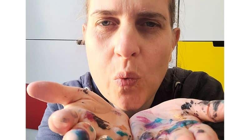Farben puste ich zu dir, Art Journal Liebe