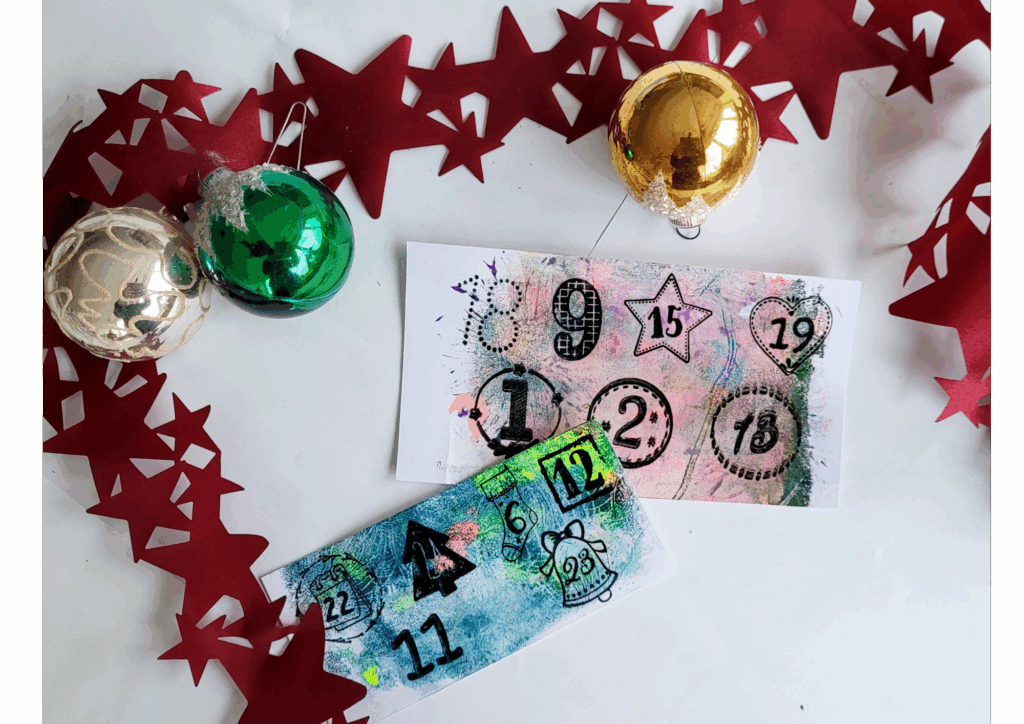 Weihnachtskalender
zahlen aus mini prints