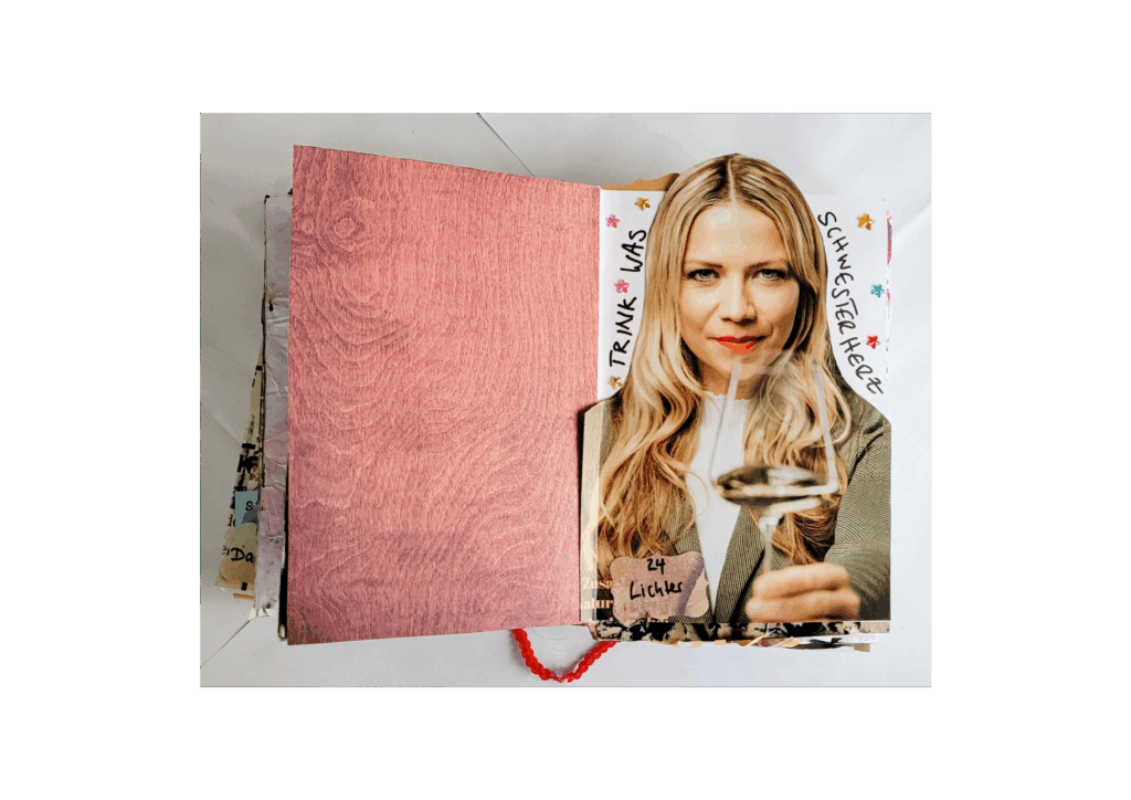 Schwesterherz Collage im Weihnachtsjournal