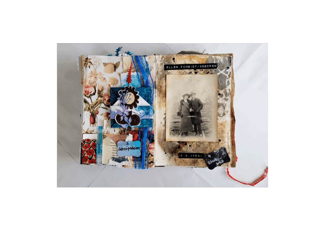 Vintage Seite im Weihnachtsjournal