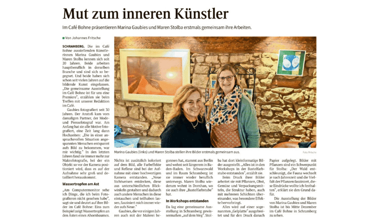Zeitungsartikel-Ausstellung-CafeBohne-2025